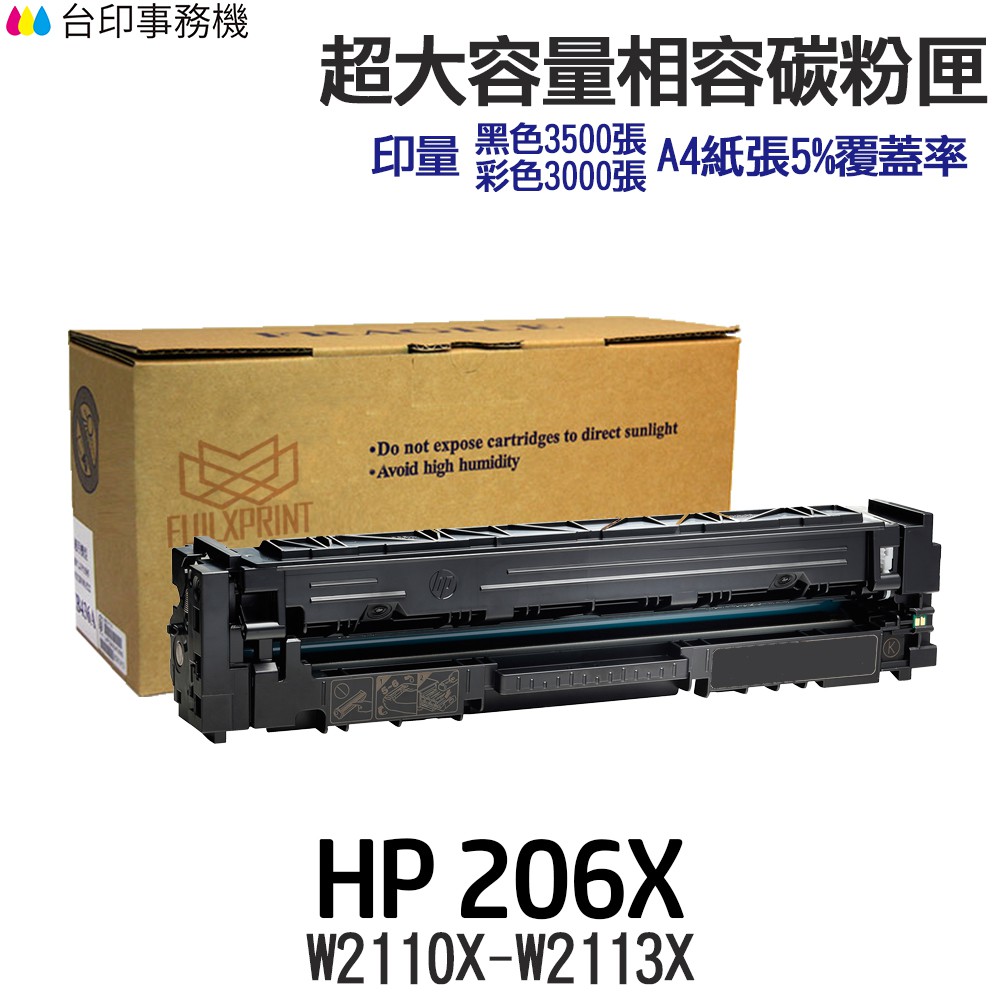 HP W2110A W2110X (含晶片)W2111A W2112A 206A 206X 相容碳粉匣 M283FDW