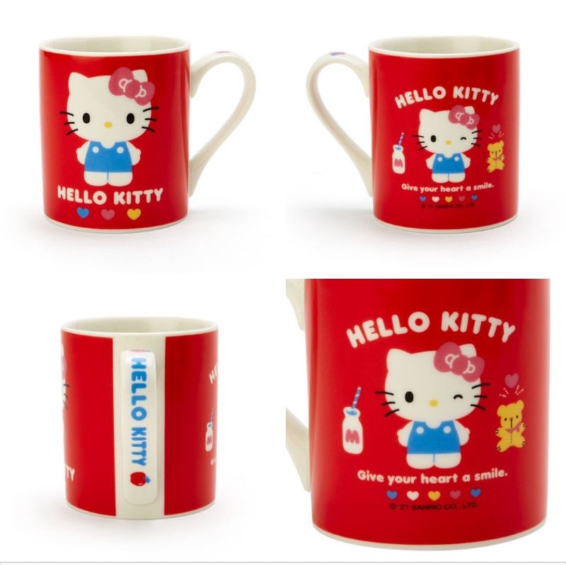 牛牛ㄉ媽*日本進口正版商品㊣HELLO KITTY馬克杯 凱蒂貓馬克杯 陶瓷小型杯子 水杯 茶杯 我愛牛奶款