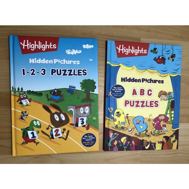 （二手） Kidsread Highlights 英文找找點讀遊戲書 ABC Puzzles + 123 Puzzles