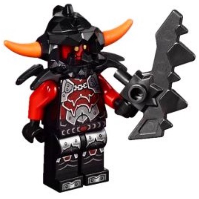 LEGO 樂高積木 人偶 未來騎士 Ash Attacker Orange Horns 含武器 70322 nex005