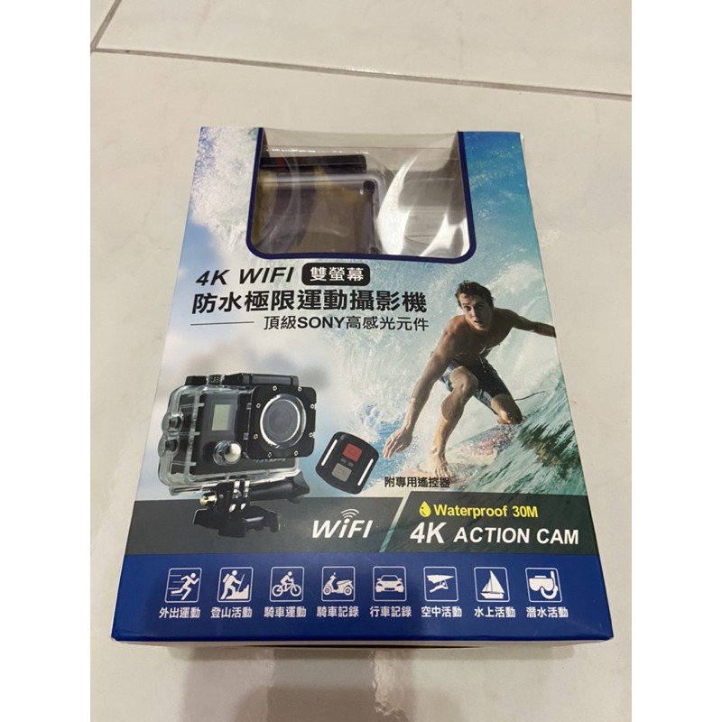 二手[CARSCAM]4K-wifi雙螢幕防水運動攝影機