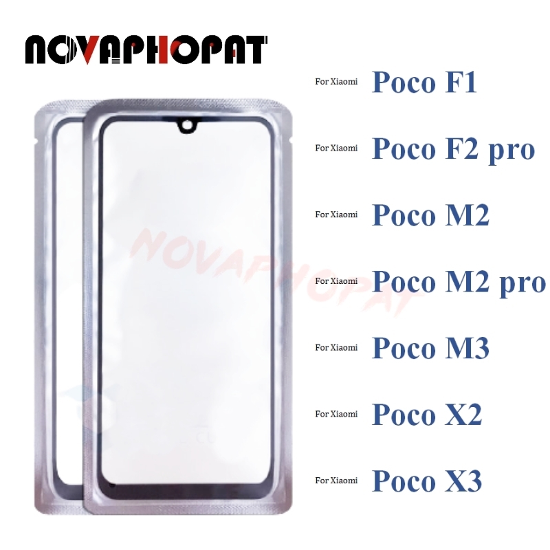 XIAOMI Novaphopat 黑色數字化儀 LCD 傳感器玻璃適用於小米 Poco F1 F2 pro M2 M3
