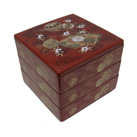 現貨 日本製造三層年菜盒糖果盒 | 便當盒 過年年菜 野餐便當 三層便當盒 日式圖案 糖果盒 壽司盒 富士通販