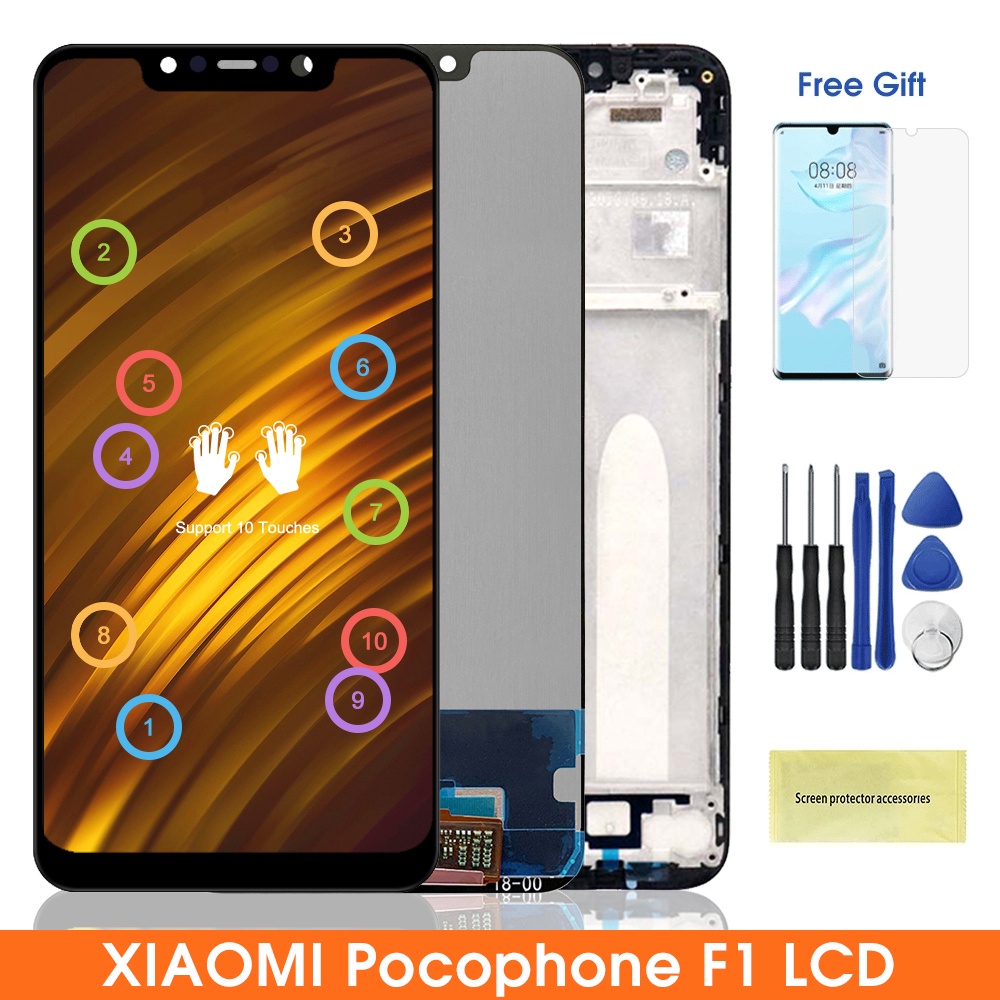 &lt; 帶框現貨 &gt; 適用於 小米 Poco F1 Pocophone F1 螢幕 手機螢幕總成 顯示屏