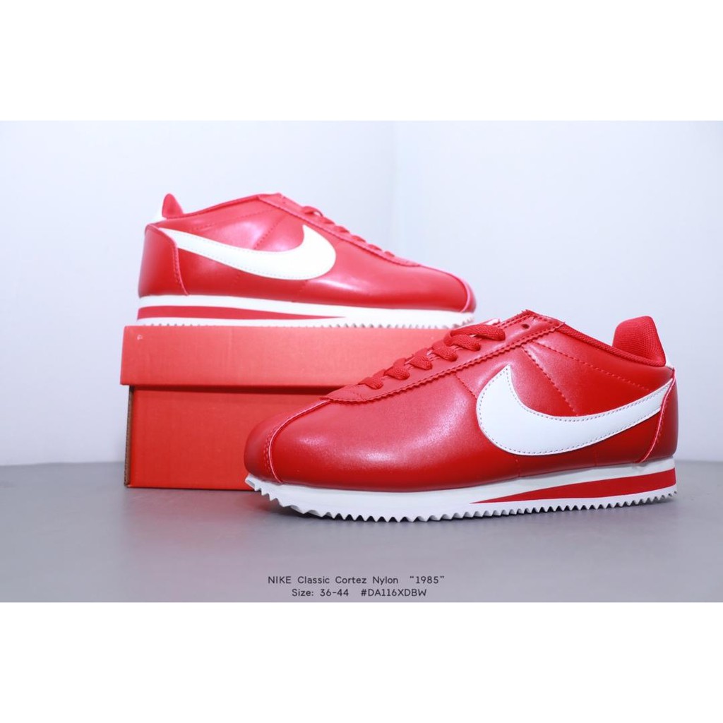 nike cortez red leather