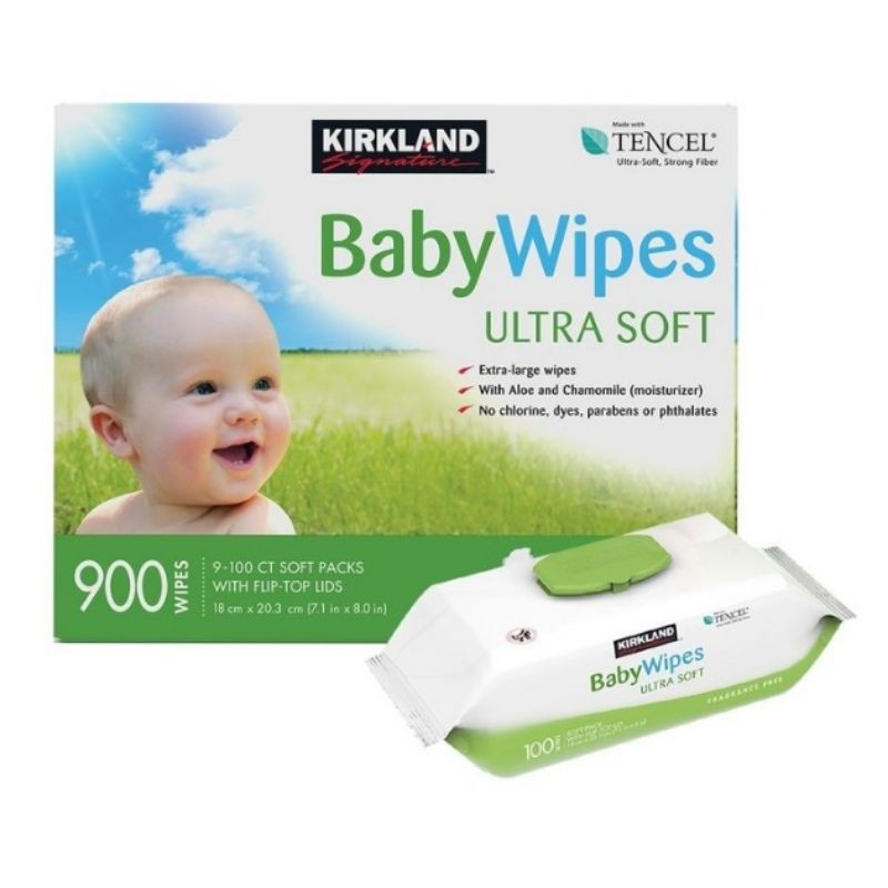 🌈詳閱賣場限制🌈好市多科克蘭超柔軟嬰兒濕巾一箱100抽*9包入