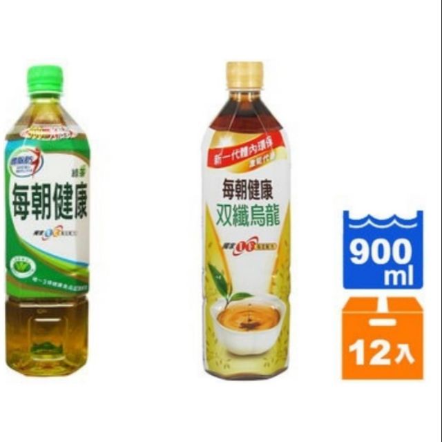 每朝健康綠茶/雙纖烏龍茶900ml