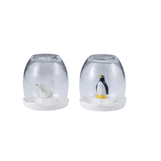 d1choice精選商品館 日本 sunart 雪球玻璃杯 - 北極熊/ 企鵝(附蓋)