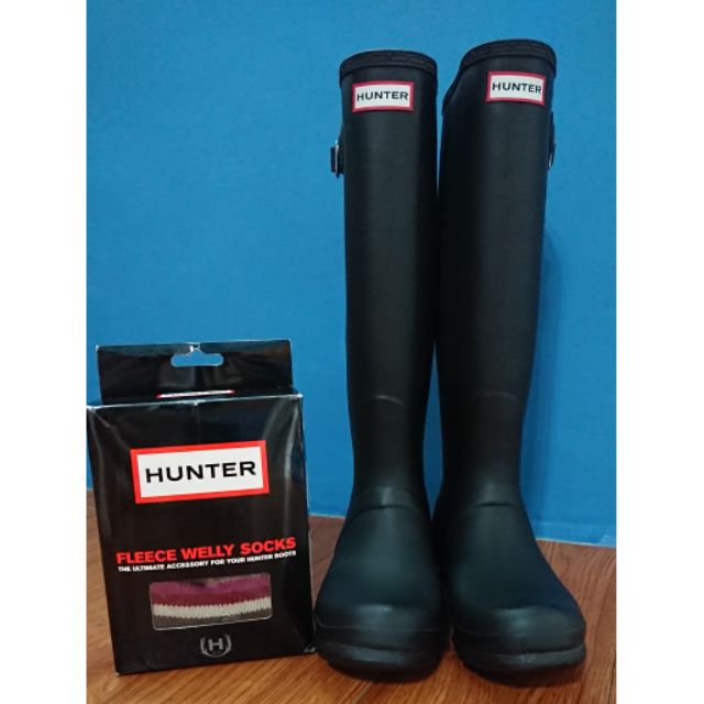 Hunter Boots 二手雨鞋/雨靴 + Hunter 羊毛襪