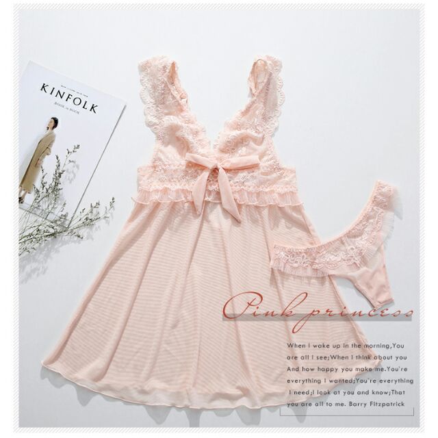 新款 維多利亞的秘密款式 小茉莉紗網性感甜美睡衣 粉色 白色 黑色