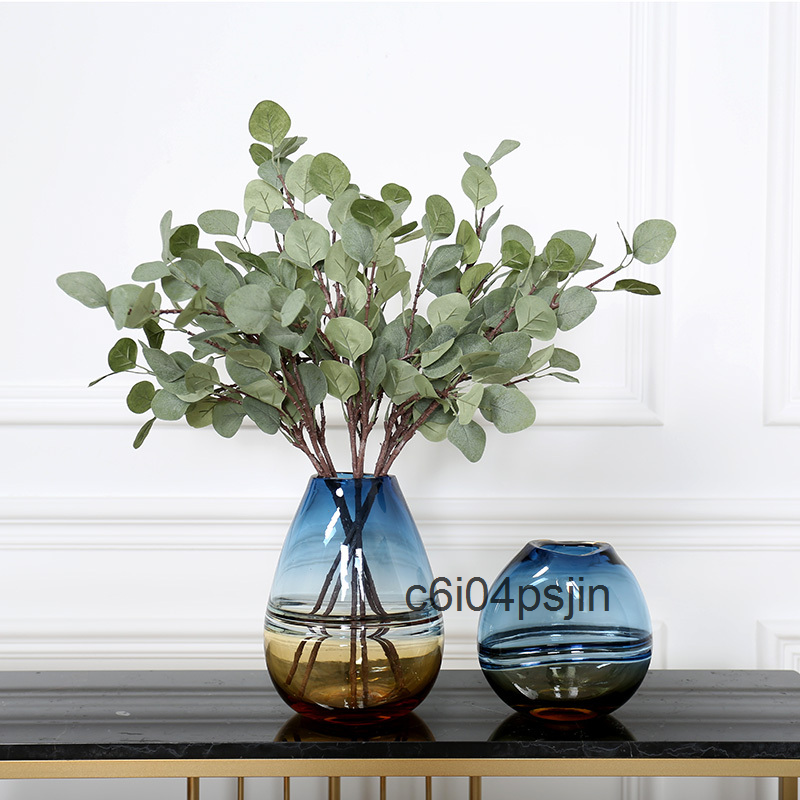 北歐輕奢漸變小清新玻璃花瓶餐桌個性創意簡歐客廳插花器花瓶擺件 蝦皮購物