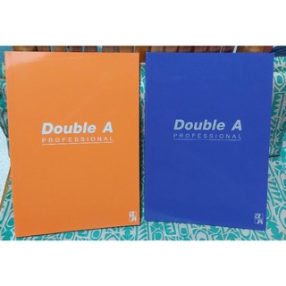 全新商品 香港品牌 高級 Double A A5/25K 膠裝筆記本-辦公室系列-橘色/藍色 空白內頁
