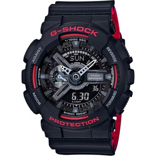 ∣聊聊可議∣CASIO 卡西歐 G-SHOCK 人氣經典紅黑雙顯手錶 GA-110HR-1ADR