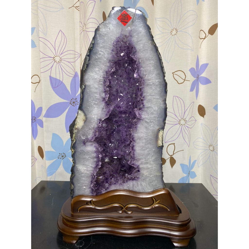 晶洞 烏拉圭 紫晶洞 鈦晶洞 木型 14公斤 門檔花 水晶花 二次結晶 巴西 洞深 稀有 避邪  招財 天然 紫水晶