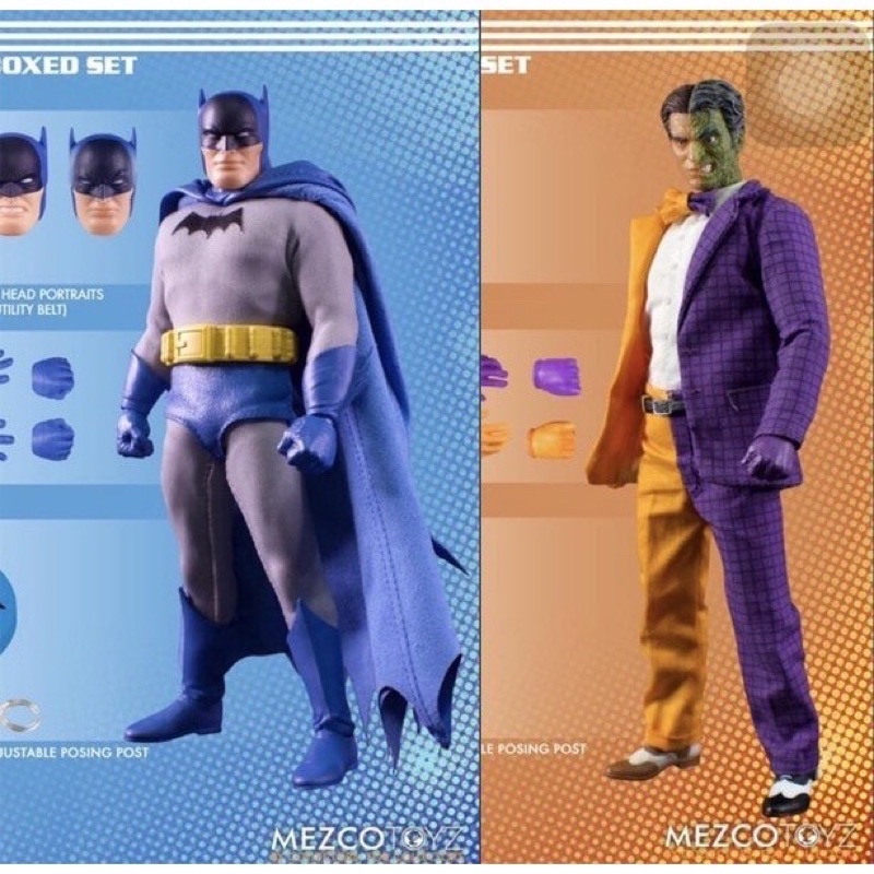 MEZCO One:12 Collective 黃金時代 蝙蝠俠 &amp; 雙面人 寶箱組
