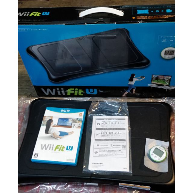 WIIU 平衡板同捆組 黑色 計步器 WII FIT 二手 盒裝 WII FIT U