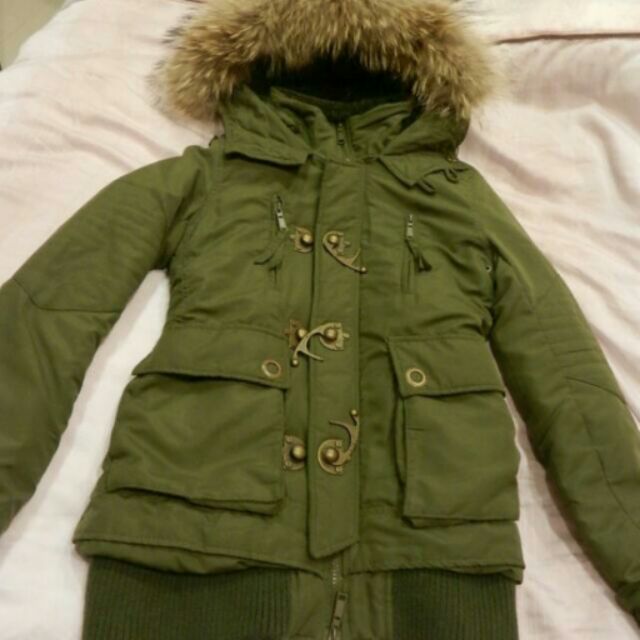 N3B SLY  綠色軍裝舖毛棉外套