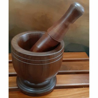 【百福】【胡桃木木臼】木杵 搗蒜器 搗藥器 杵臼 原木木臼 木臼 研磨缽 研磨器 胡桃木【臺灣製造】✅