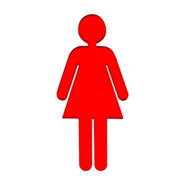 聯合 人型壓克力標示牌 男女廁