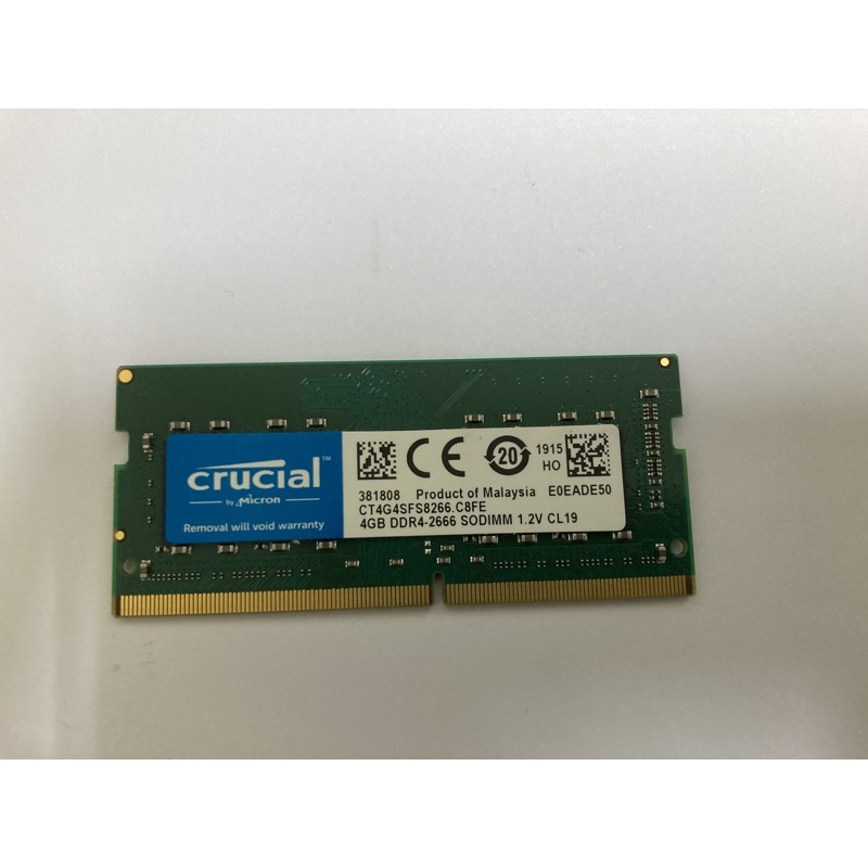 [Micron crucial]筆記型電腦記憶體 4G DDR4 2666M