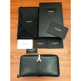 YSL Saint Laurent 聖羅蘭 拉鍊長夾 二手專櫃正品 臺中大遠百購入