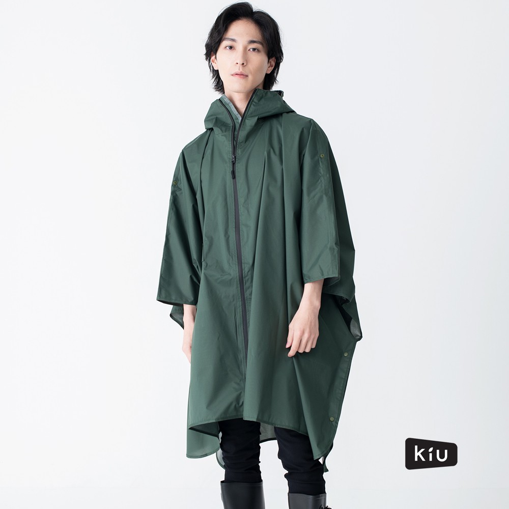 日本KIU 風雨彩虹64071 空氣感雨衣/雨披/防水斗篷 騎車露營必備 附收納袋(男女適用)