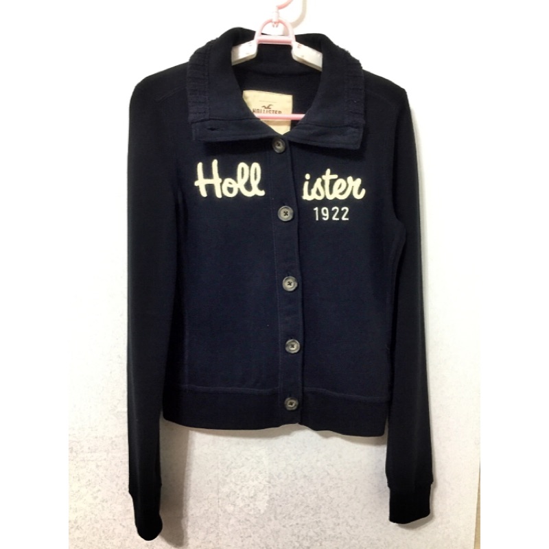 Hollister 《保證正品》近全新/深藍鈕釦休閒外套