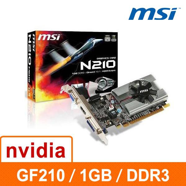 微星GT210/1G 微星 N210-MD1G/D3 1G DDR3