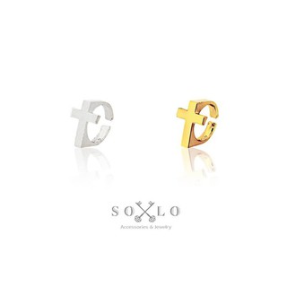 黑人王 Solo 簡約十字架戒指 SR0021-G 淡金 SR0021-S 白金