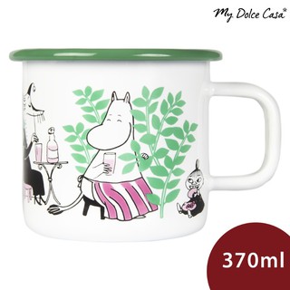 Muurla 嚕嚕米馬克杯 琺瑯杯 水杯 春日花園 櫻花白 370ml[美學生活]