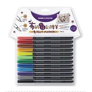 日本新連線雄獅 TM-12 布的彩繪筆-12色(雙頭)