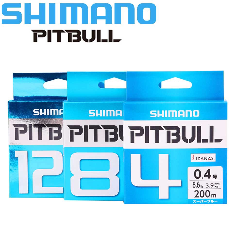 Shimano 釣魚線 PITBULL 150M X4/X8/X12 PE 編織釣魚線綠色/藍色日本高強度柔軟