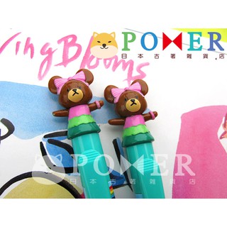 ☆POMER☆日本製 絕版正品 the bear's school 小熊學校 上學熊 立體公仔 綠色自動原子筆 生日禮物