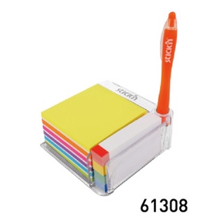 枕o N次貼 61308 透明 便條臺 便利貼 可再貼 便條紙 便簽 鶴屋 11F
