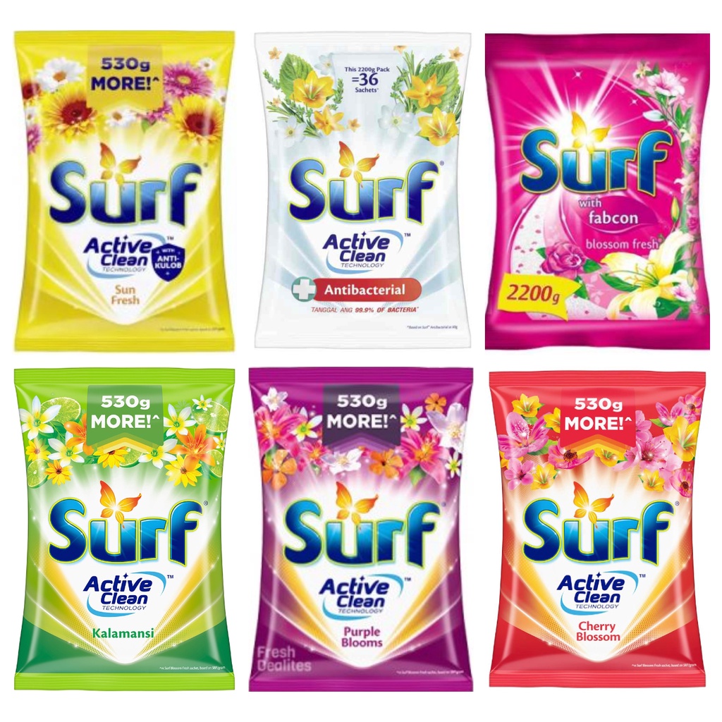 菲律賓 SURF 洗衣粉 fabcon active clean washing powder Detergent 清潔