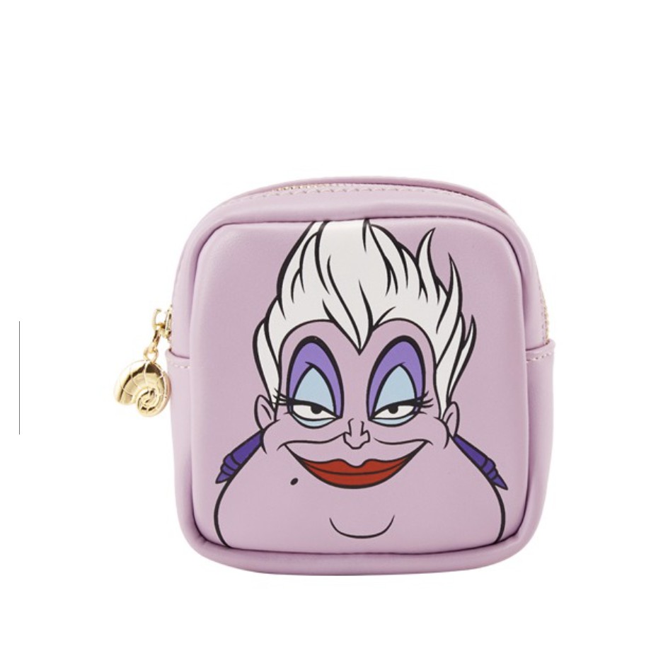 『Evelyn惜物交換所』- 全新正品 Disney 迪士尼 小美人魚 烏蘇拉 零錢包 小化妝包 淡紫色