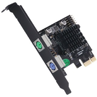 伽利略 PCI-E to PS/2+USB2.0 前置9pin 轉接卡 PEISLR4