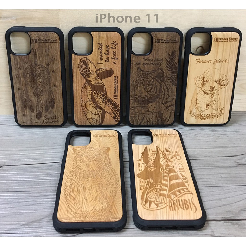 iPhone11/11Pro/11ProMax 原木手機殼 木雕森林