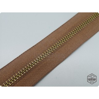 #5號 咖啡色/30cm/銅齒/拉鍊 -革力 Leather Power 皮革/五金/工具/材料-