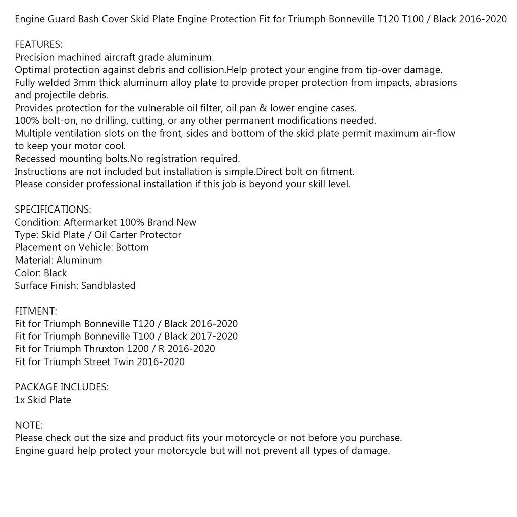 現貨出清triumph Bonneville T1 T100 16 專用引擎下護板 極限超快感 蝦皮購物