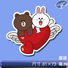 Line 熊大 兔兔 防水貼紙