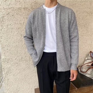 【M-3XL】男士針織毛衣外套春秋季新款外穿毛衣小外套