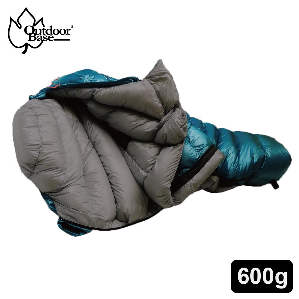 【Outdoorbase】SnowMonster頂級羽絨保暖睡袋(孔雀綠)24660