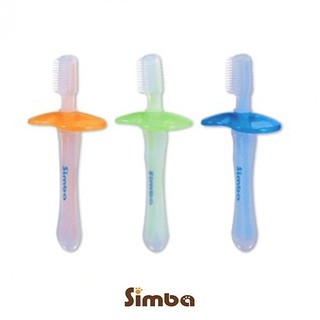 臺灣Simba小獅王 安全矽膠練習牙刷(顏色隨機)【安琪兒婦嬰百貨】