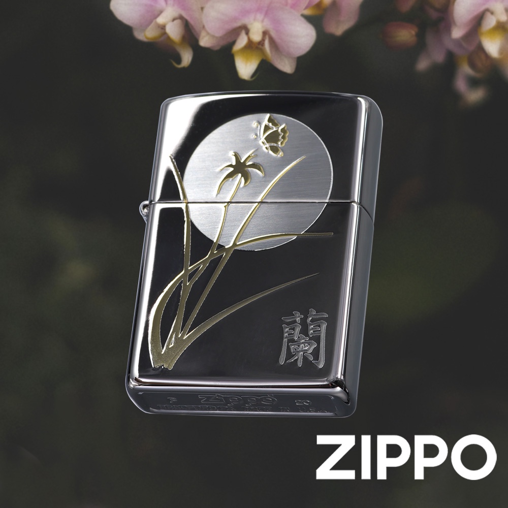 ZIPPO 月夜蘭花防風打火機 韓國設計 官方正版 現貨 限量 禮物 送禮 刻字 客製化 終身保固 ZA-1-62A