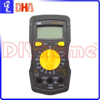 [DIYhome] 標準型數位電錶 DHA DMM-93B+ 防震耐摔 背光大字幕 液晶三用電錶 C110011