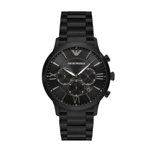 EMPORIO ARMANI 個性黑鋼經典腕錶43mm(AR11349)