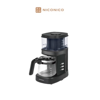 NICONICO 全自動研磨咖啡機 0.6L大容量水箱 保溫盤自動保溫 豆粉雙模式 防滴漏設計 NI-CM811