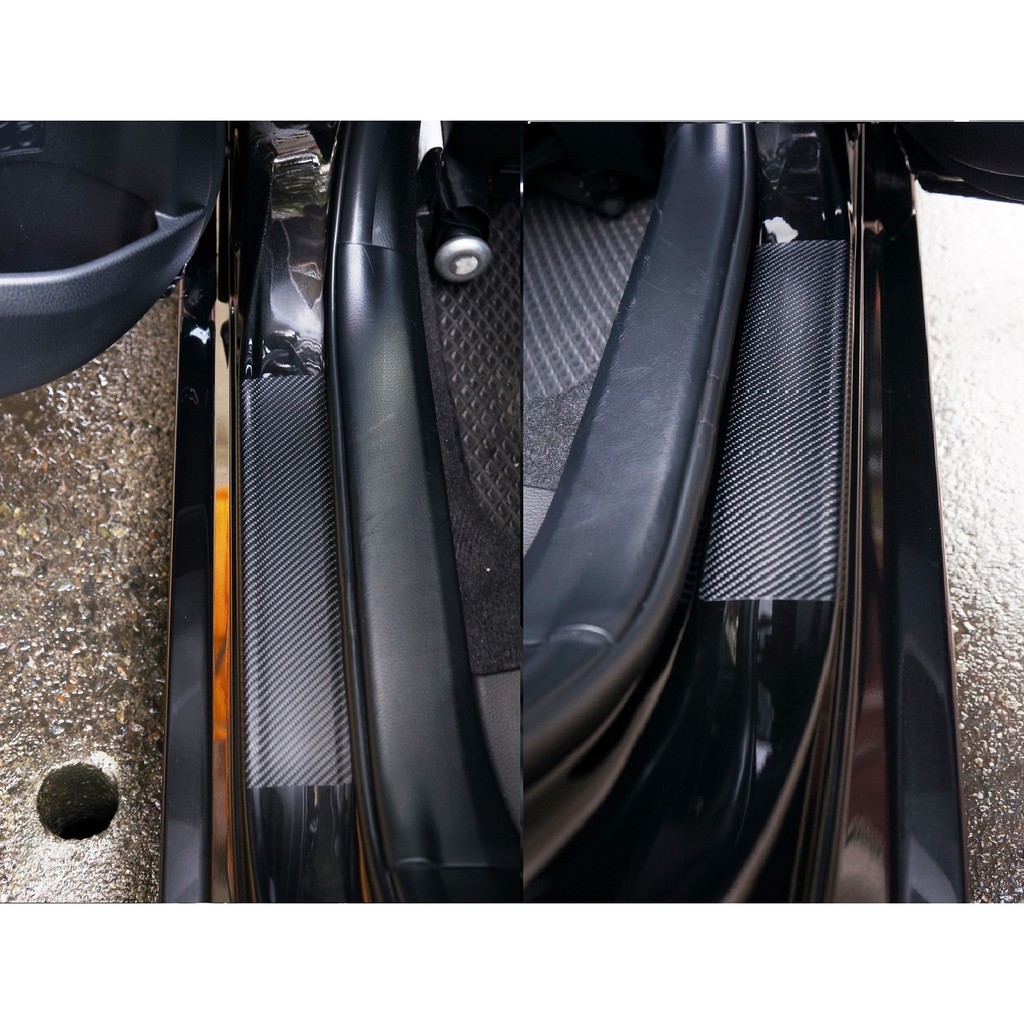 Toyota 2014~ 2016~ 11.5代&amp;11代 Altis 後門 車門檻迎賓踏板保護貼  4D碳纖維