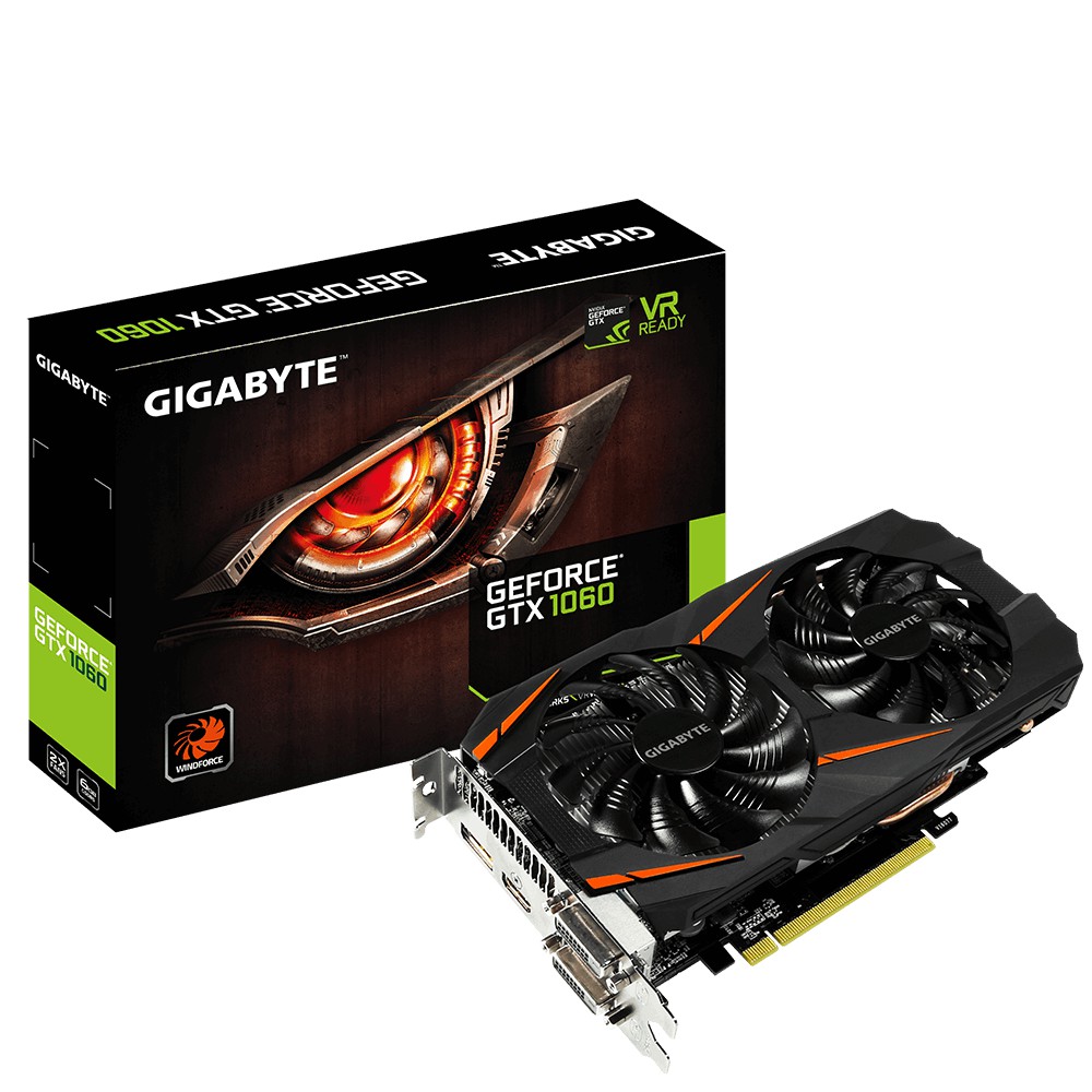 技嘉 GTX 1060 WINDFORCE 6G 風之力 雙風扇 原廠備品 原廠保固中 強化背板